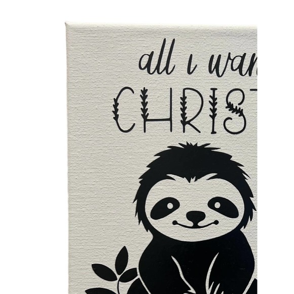 Sloth Cuddle Canvas 8x10 - The Perfect Christmas Gift for Animal Lovers - Picture 2 of 5